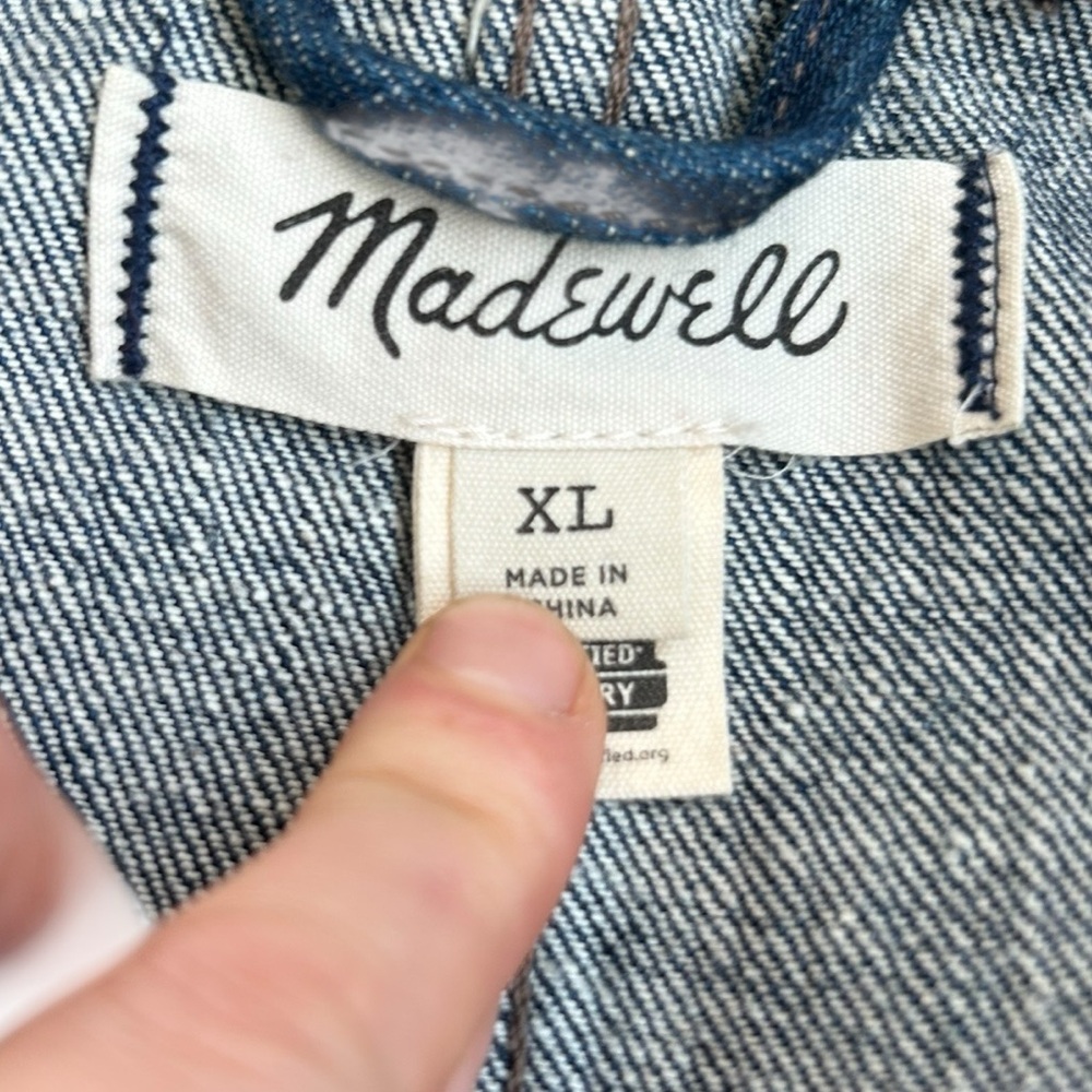 Madewell Blue Denim Shirt Jacket Size XL - Picture 2 of 6